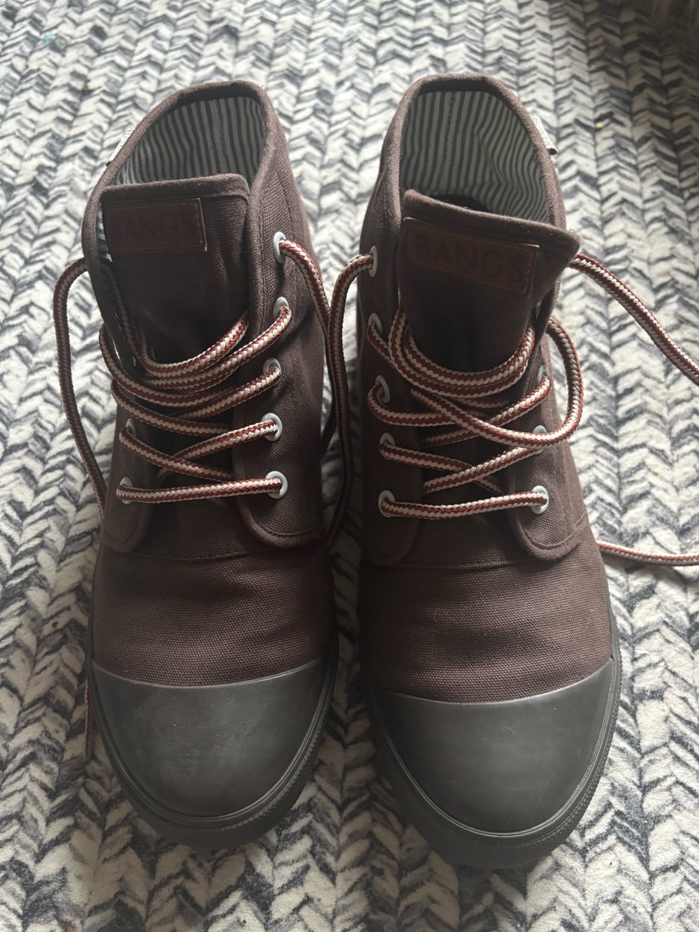 Bangs Classic Brown High Tops Shoes Women’s 9 Men’s 7.5 Fall Vintage Style
